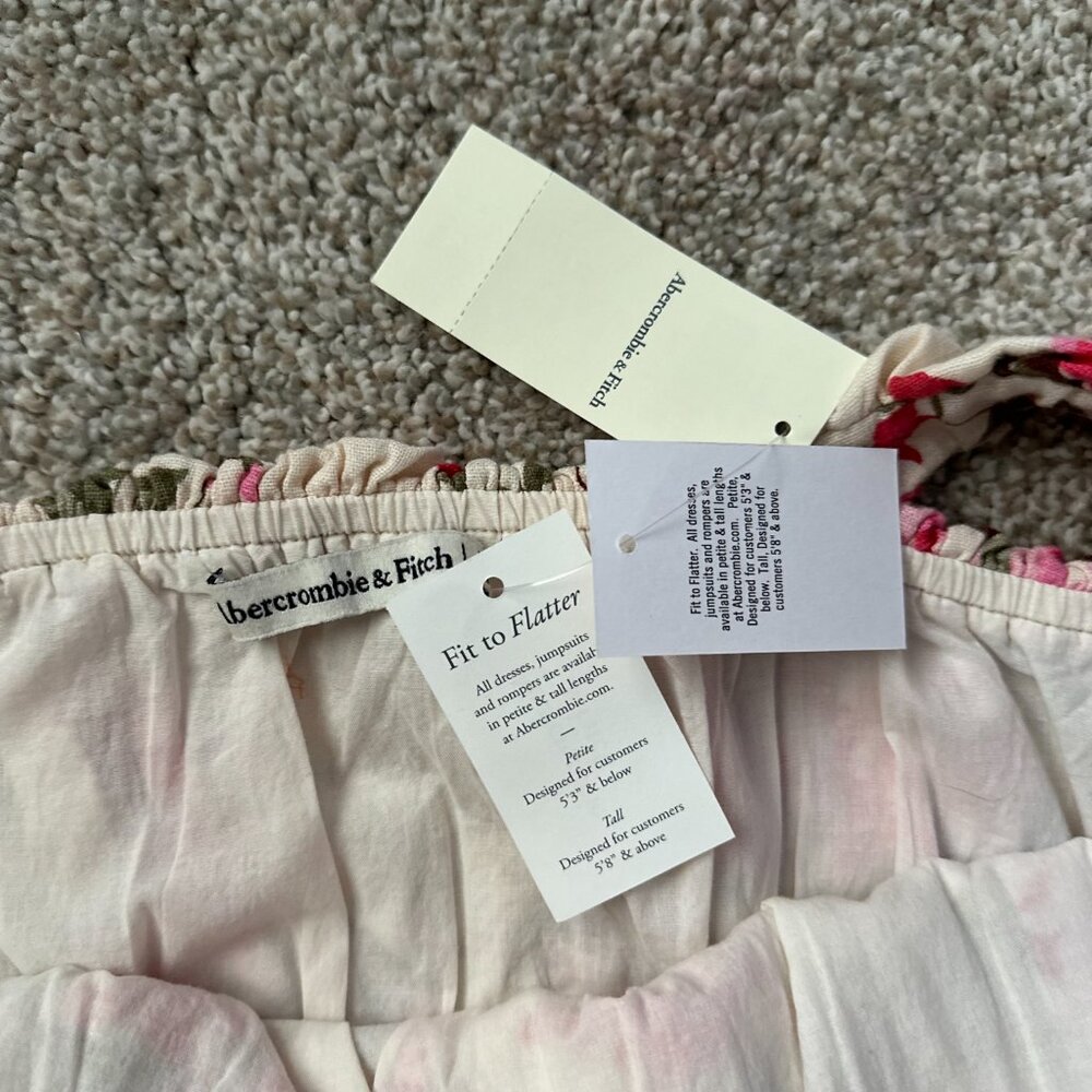 NEW abercrombie puff strap pink mini dress 🤍 xl - Picture 13 of 14